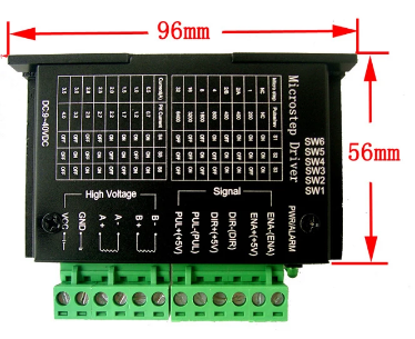 STEPPER MOTOR DRIVER 4A, 9-42VDC, 2/4fazovy, TB6600, housing