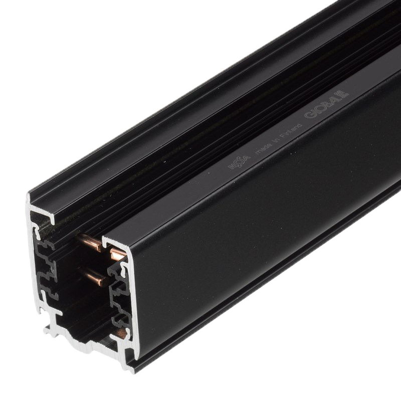 Prisadená 3-fázová lišta pre lištový systém LI-TRACK, 230V, max. 16A, čierna, 1m