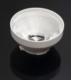 Optika kolimator, číra, ZHAGA, LEDiL, 50mm dia, 25Deg.  pre COB, biela