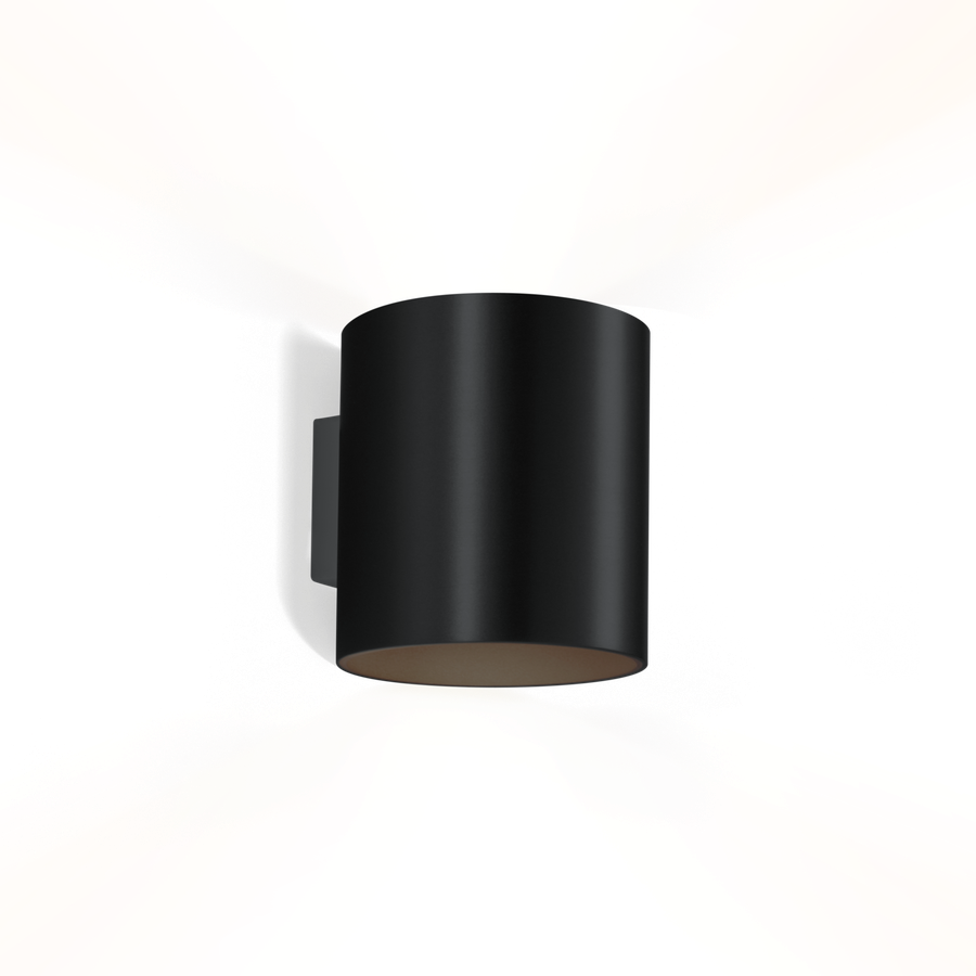 Exter nástenné LED prisadené svietidlo,valec čierne, 2x3W, CRI>90,2x220lm, IP65 