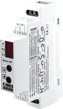 Časové relé na DIN lištu, výstup NOx2, 24-250V, 16 režimov