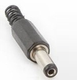 Napájací súosý konektor na kábel 2,1mm, MALE bez kábla, 2A, 12/24V, black