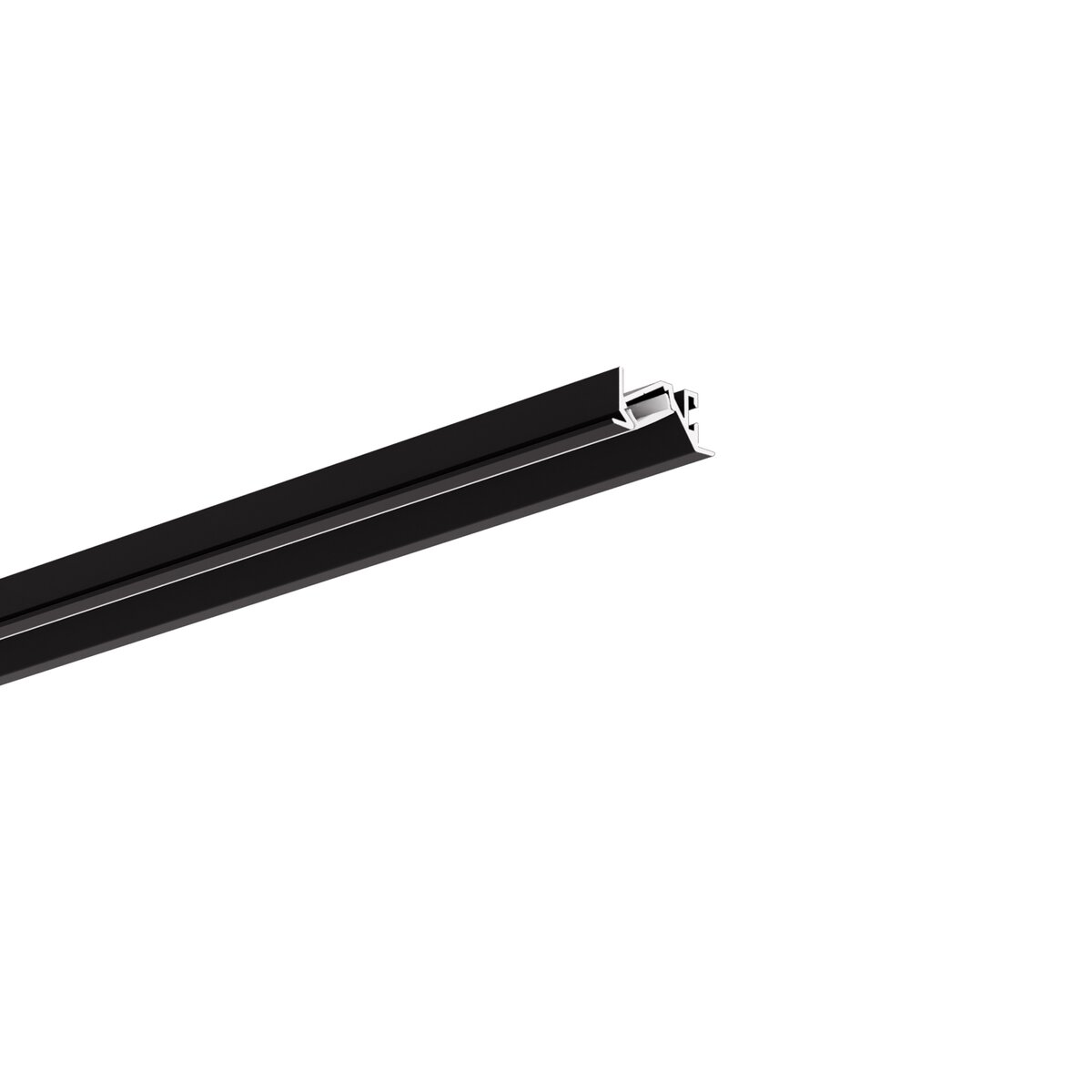 ALU profil MICRO zapustený, s 30° uhlom, v čiernej farbe, 3m