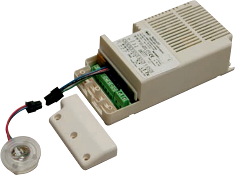 Zdroj a kontrolér pre RGB LED pásy, max. 3x700mA, 24VDC,DMX,PUSH DIM, 230V IN, SELV, 55W 