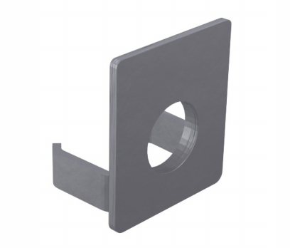 1ks koncovka pre ALU profil BARDOLINO STEEL, 17,4x19,7mm,, nerez 316L, s dierou