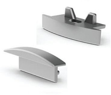 1ks koncovka pre ALU profil SLIMLINE 7T, s otvorom na kábel, hliník