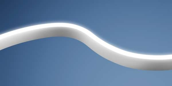 AQUALUC C:URVE mini, 8W/m, 24V DC, CRI85, 3000K, 323lm/m, 120°, IP68, 2,601m, 5m kábel