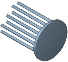 Chladič dia 40mm, dlzka 45mm, cierny, PIN FIN design, pre max. cca 6W