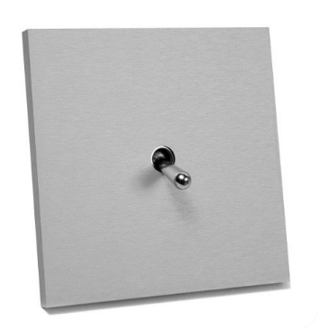 Dizajnový kryt pre 1-páčkový/tlačítkový vypínač NINA, horizontálny, ALU elox