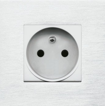 Dizajnový kryt pre zásuvku CJC ARNO, prírodný ALU elox