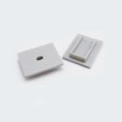 2ks koncovka pre ALU profil MESSINA vysoký, s dierou, 21.3x26.1mm, plastová