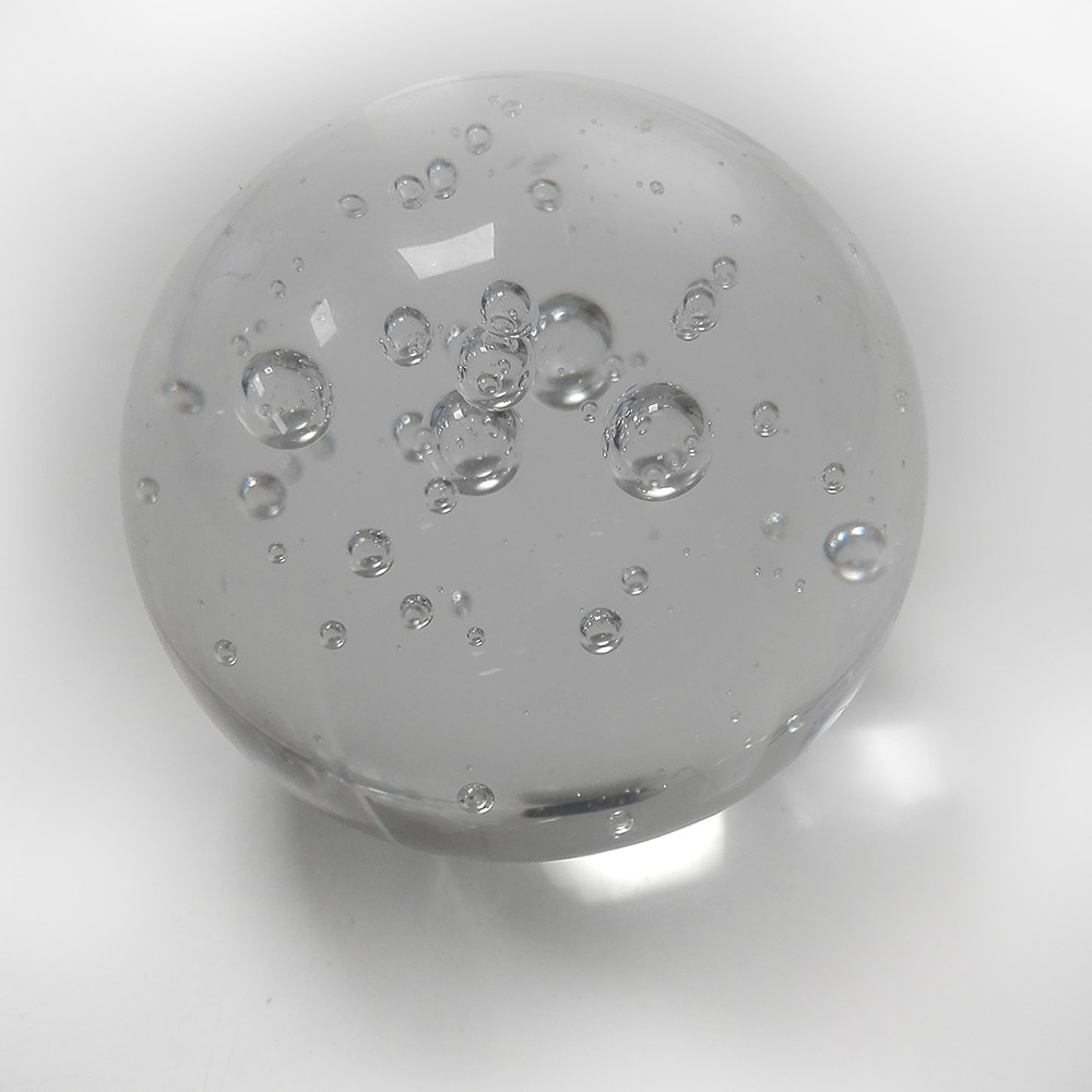 Sklenený oves, hladký s bublinkami, priem. 30mm, bez diery