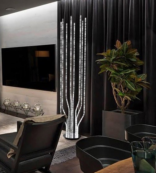 Floor light TREA-2, 4000K, 40W, 110-230V, circle, stainless steel, BASE+Rods