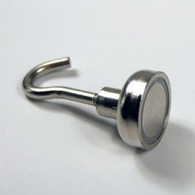 Magnet neodýmový, poniklovaný, 21g, magnetická sila do 13kg, do 18°C