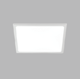 Zapustené svietidlo 170x170mm, ,biele, CRI>90,15W,3000K,1200lm,IP43,230V