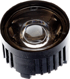 Úzka číra optika osadená v čiernom držiaku, 15°