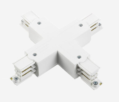 X spojka/napájanie pre 3-jfázový lištový systém LI-TRACK, 230V, max 16A, vonkajšia, biela