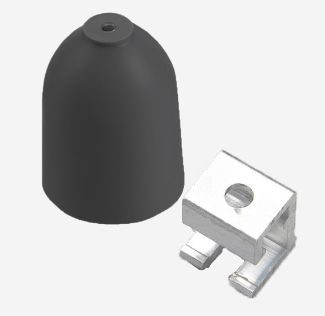 Stropná krytka pre závesné lanko, pre lištový systém LI-TRACK, čierna