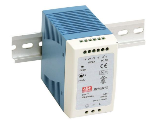 Napájací zdroj na DIN lištu100/90W, 12V, 7.5A, malé rozmery