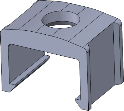 Plastovy uchyt profilu pre MULTI-2, Priamy, 1x skrutka