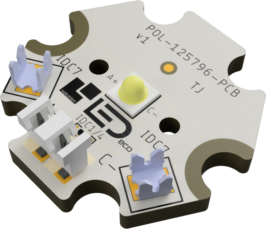 LED modul s Osram Oslon na STAR HEX PCB,2400K, s IDC1 AWG28, ESD, CC 3W