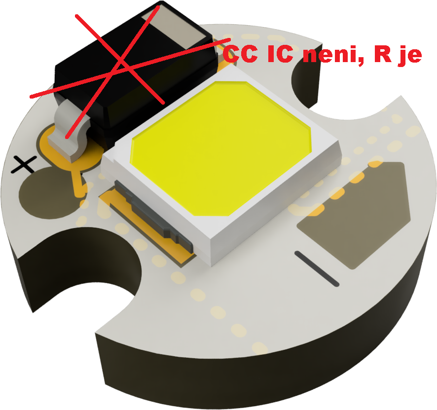FR4 MIKRO 7mm LED Modul CC 0-60mA, 1xLED 2700K,biele 1mm FR4 PCB