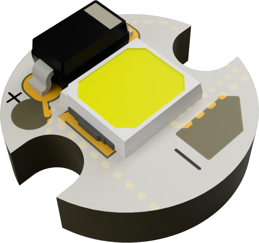 MIKRO 7mm LED Modul 24vDC, 1xLED 3000K, CC 30mA dioda/0.72W,biele 1mm FR4 PCB