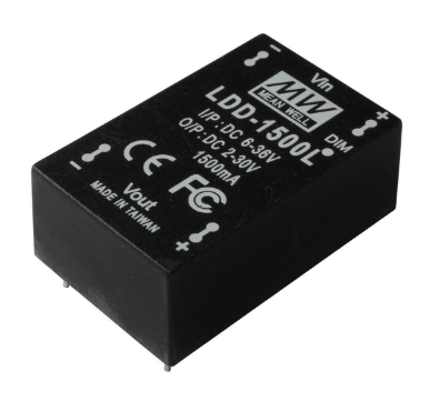 Napájací zdroj konštantného prúdu,CC 1500mA,  INPUT : 6-36V DC, OUT : 2~30V , Max.45W, THT