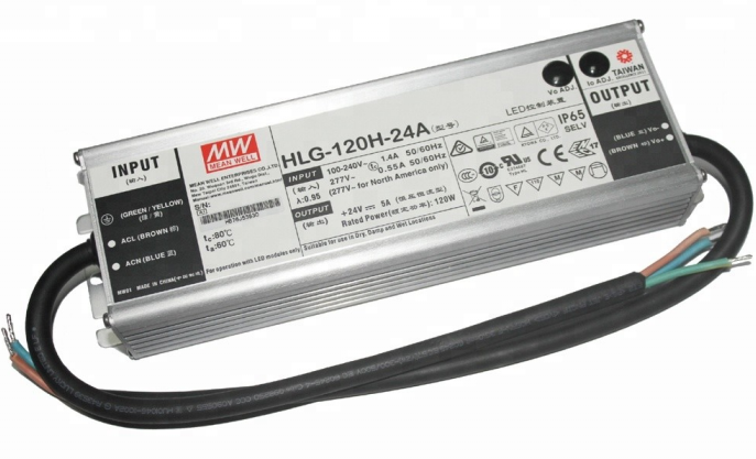 Vodotesný PROFI LED zdroj, 120W, 24V DC, nastavitelný interným potenciometrom, SELV, IP65