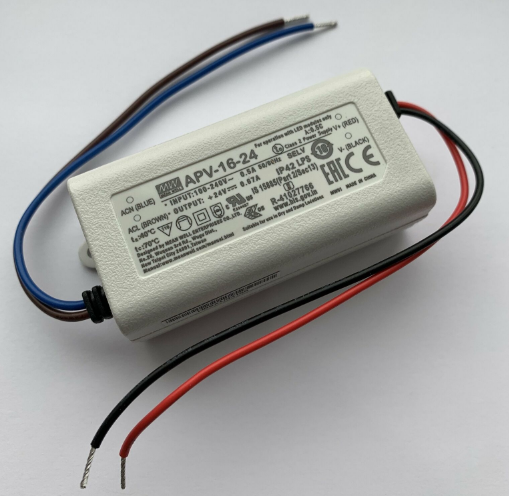 Napäťový napájací zdroj APV,16W, 24V DC, 0.67A, káblový vstup/výstup, SELV, IP42