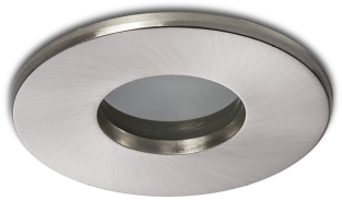 Zapustené bodové svietidlo 50W, 230V, GU10, IP65, matný nikel, okrúhle, sklenený kryt