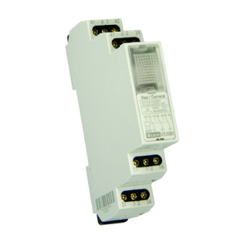 Pomocné relé na DIN lištu, 24/230V, 3x8A, IP40(čelný panel), červená kontrolka