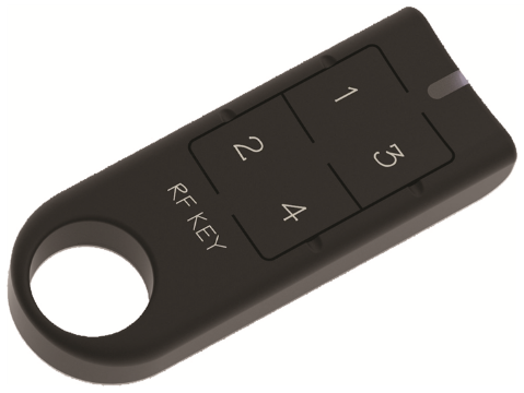 4-tlačidlový bezdrátový ovládač, kľúčenkový typ