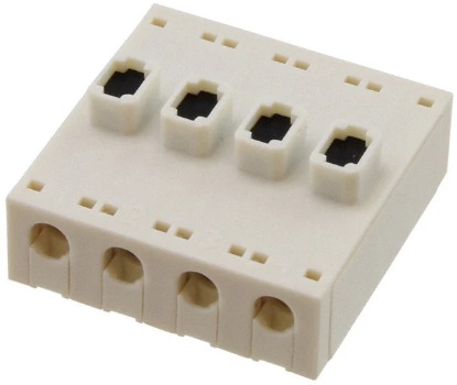 Rychlosvorka kabel-kabel, 9286,26-18AWG(0.14-0.75mm) PUSH, 250V/10A,4x 2kontakt prepojeny