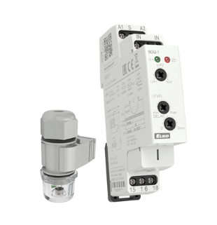 Súmrakový spínač s fotosenzorom na DIN lištu, 230V, 16A, nastaviteľný potenciometrom, IP65