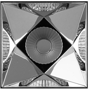 Optika do svietidla SPOT-HOLE30-SQUARE-3W, 20 st, chróm