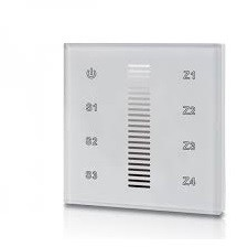DALI nástenný dotykový ovládací panel, dimmer, 4 zónový, 12-24 V DC