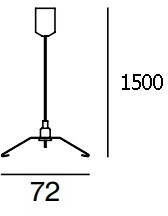 Závesný systém na kábel, pre SYSTEM-100-MINO, 1500mm