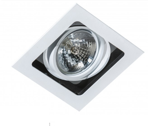 Zapustené bodové svietidlo, 50W, 230V, GU10/ES111, IP20, ALU,19x19cm, WH/BK