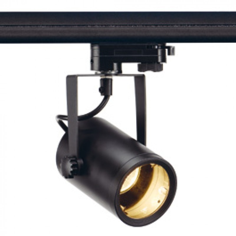 Bodové svietidlo EUROSPOT pre 3-fázový lištový systém, 25W, 230V, GU10, IP20, čierne