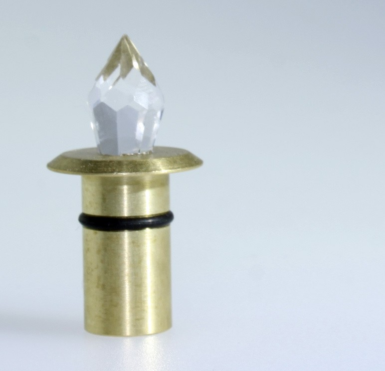 ZLATISTY krystal 2 pre KN do SDK, zavit M10x1, s hmozdinou.CRY ASFOUR 20x11mm