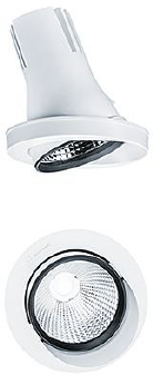 Zapustené bodové svietidlo, naklonitelne, 230V exter, 2300lm, 24W, CRI 90, 4000K, biele