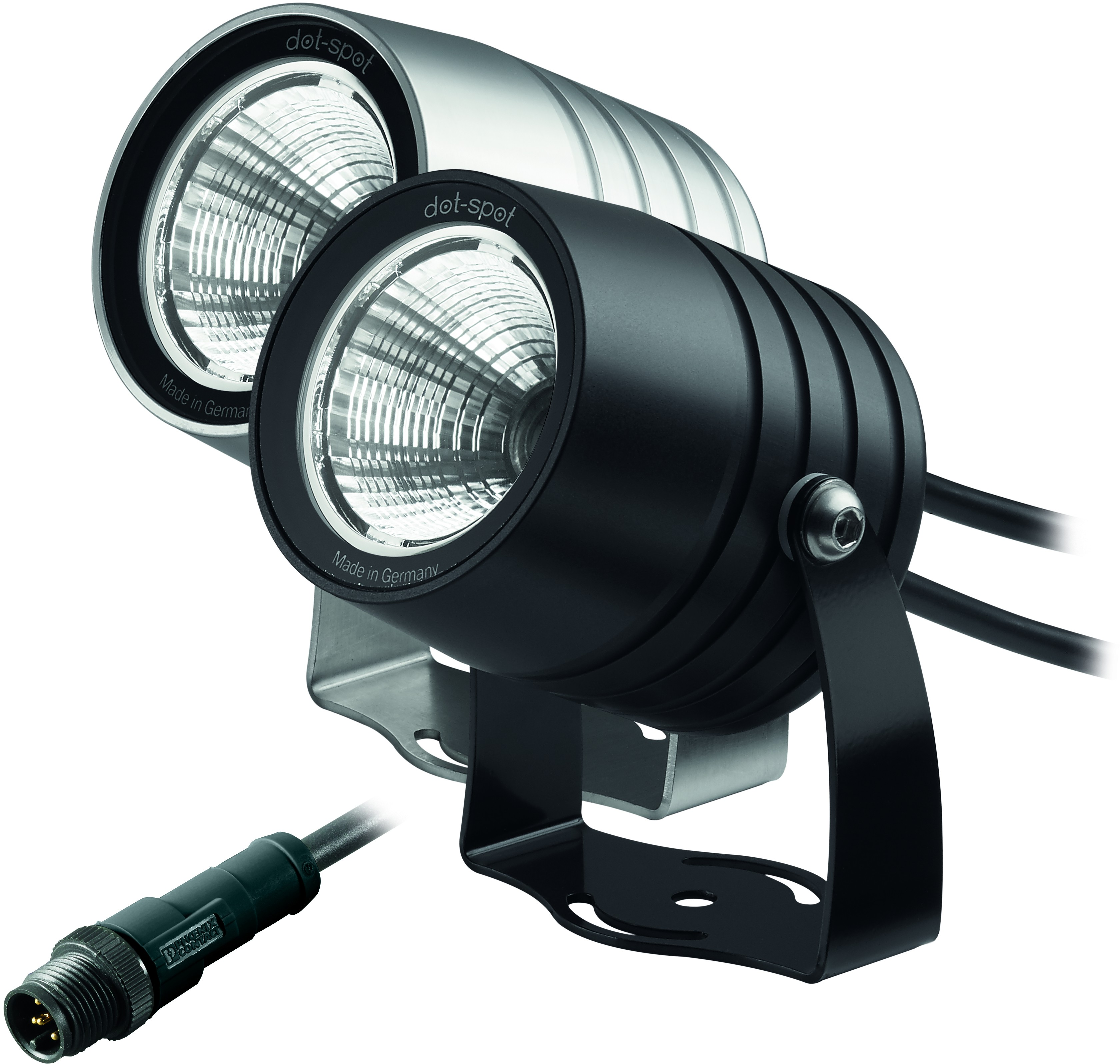 Záhradný reflektor,6W,CRI80, 24V DC,3000K, 610lm,316L,35°,5m kábel s voľným koncom,IP68