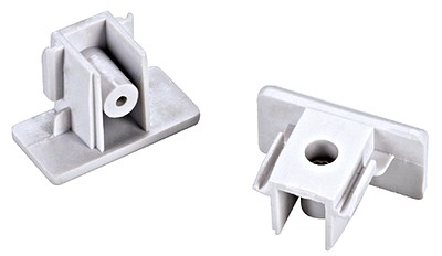 2ks koncovka pre 1-fázový lištový track systém, biela