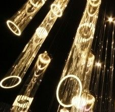 12xSOLINA, 3000K, white base, dia1200mm, golden, one length 800mm white cable, 24VDC