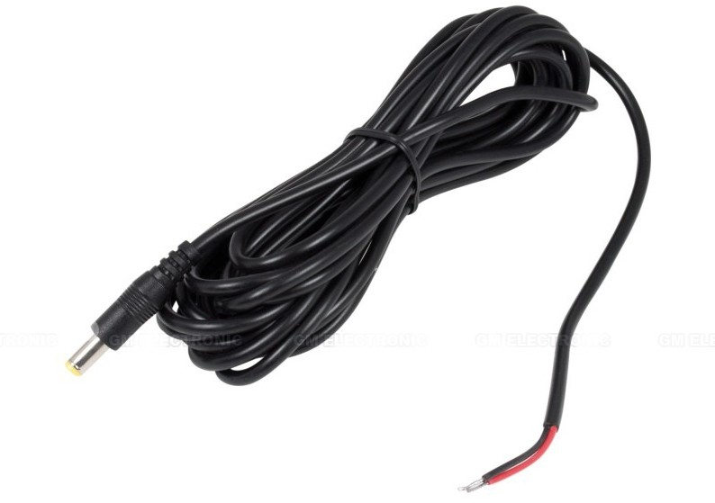 Napájací konektor, 5.5/2.1mm, 18AWG, dĺžka 80cm, voľný koniec - NEPOUZIVAJ DO LUSTROV!