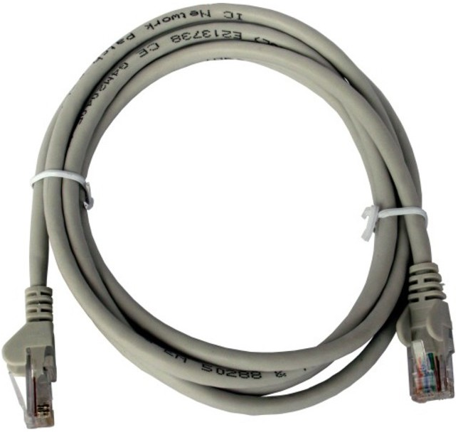 Netienený prepojovací UTP kábel, konektory RJ45, 10m, šedý