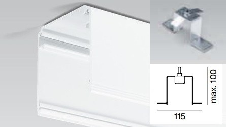 Montážny úchyt pre bezrámikovú zapustenú svetelnú drážku MINIMAL 60