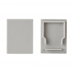 2ks koncovka pre profily PARIS, nízka, 20.3x27mm, plast