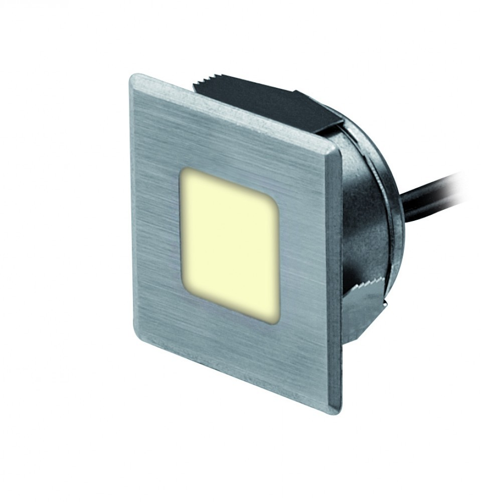 Mini svietidlo ponorné, 0.25W,CRI80,12V DC,2700K,14lm,316L,120°,IP68, štvorcové,5t